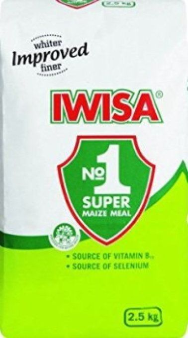 Iwisa n ° 1 Super Maize Meal | Farine de repas de maïs sud-africain | 2.5 kg